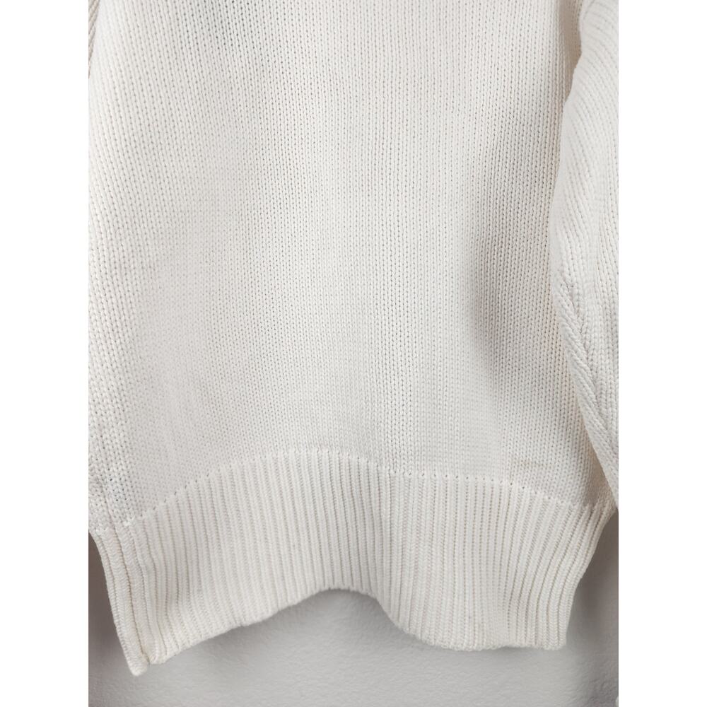 Vintage Polo Ralph Lauren Cream Sweater Men Small Crew Neck Logo Long Sleeve - Picture 5 of 10